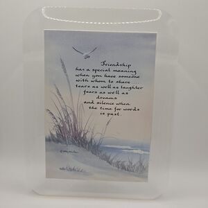 "THE CALLIGRAPHY COLLECTION" Musical Plaque w Watercolor Art By Katy Fisher
